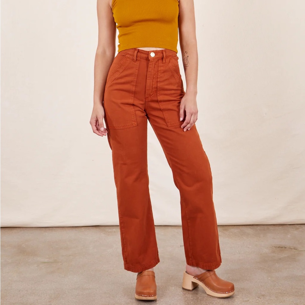 Burnt Terracotta Big Bud Press Work Pants
